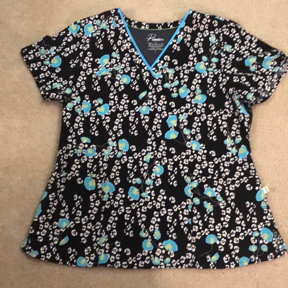 Healing Hands scrub top sz L EUC